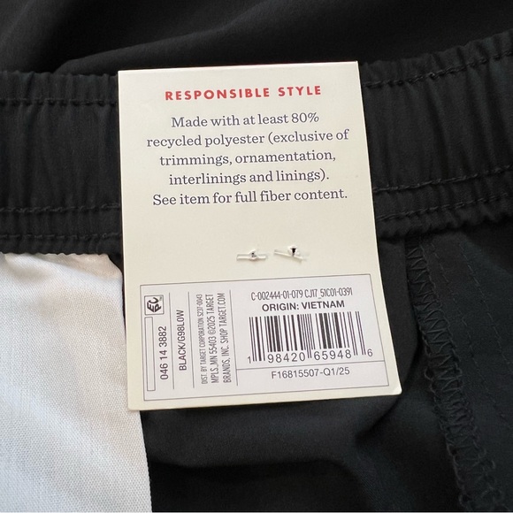 ❤️3/$15 NWT Cat & Jack Black Quick Dry Pull- On Shorts- XXL - Picture 6 of 8